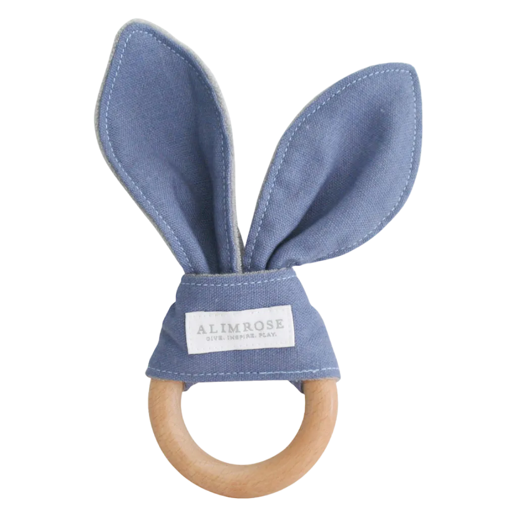 Alimrose Blue Bunny Ear Teether