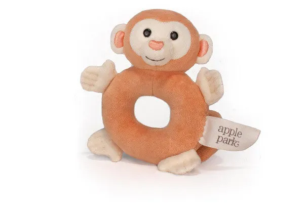 Apple Park Woodland Pal Soft Organic Teething Toy - Monkey