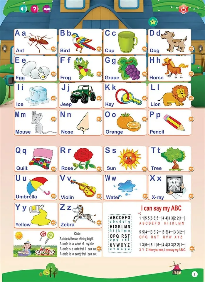 Arabic English Educational Cognitive Early Learning E-book For Kids - QT0857