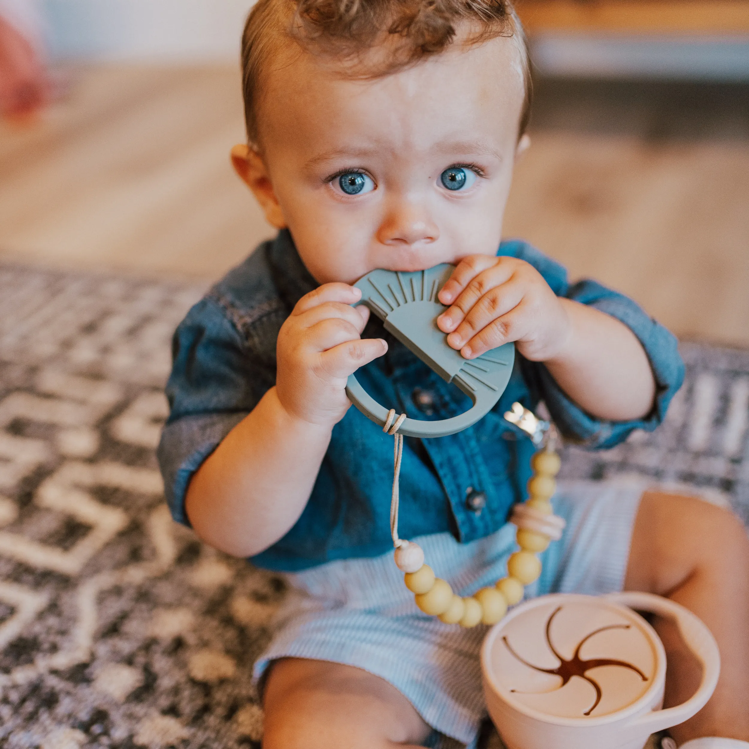 Babeehive Goods Clay Sunburst Teething Toy