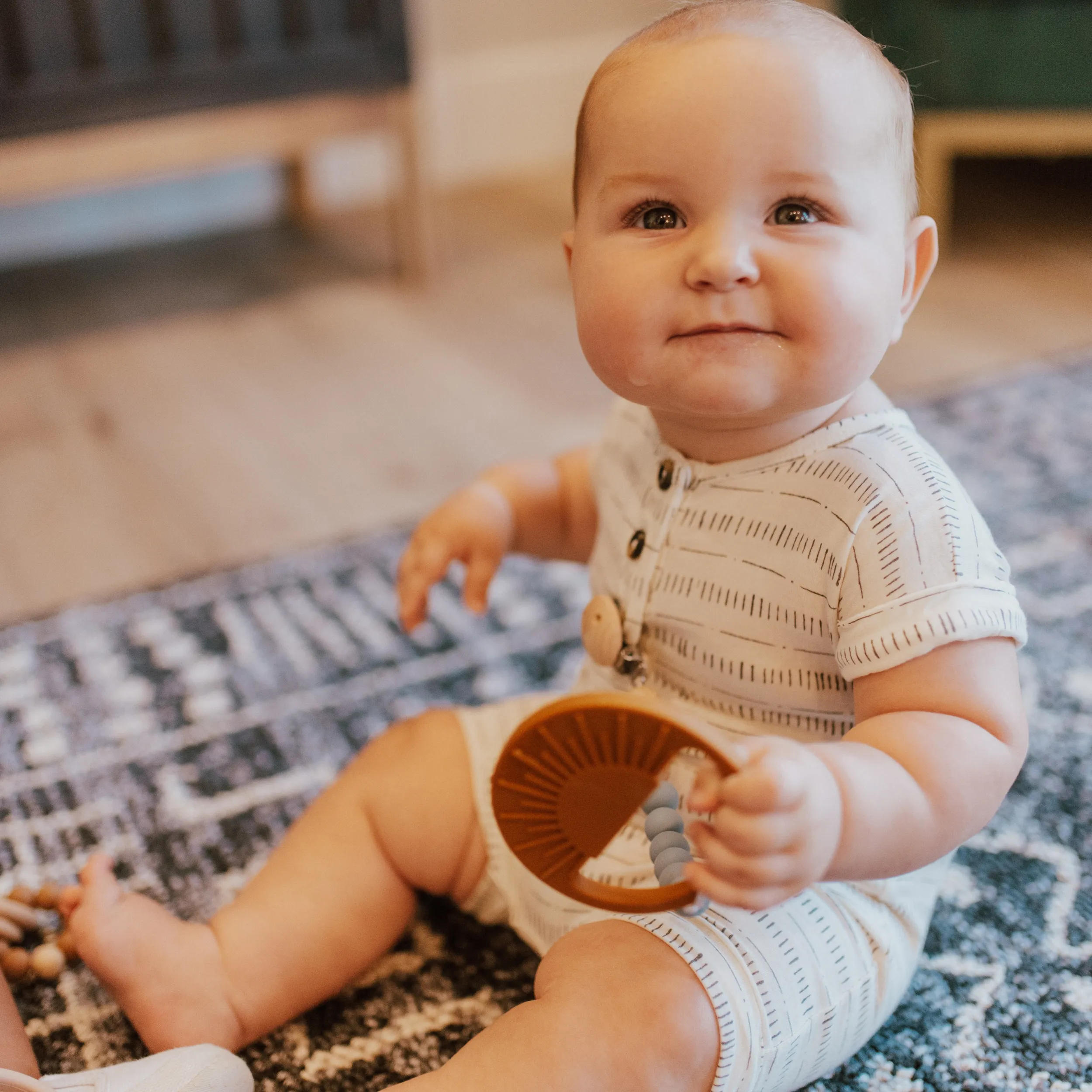 Babeehive Goods Clay Sunburst Teething Toy