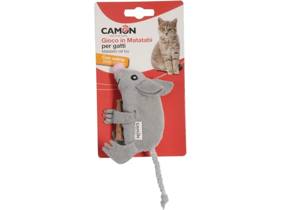 Cat toy- Polyester and matatabi mouse with catnip, 10cm,