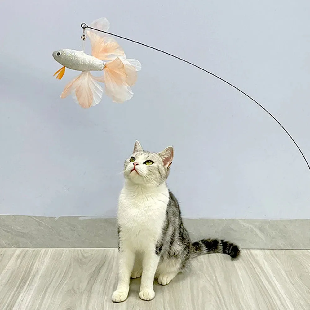 Colorful Fish-Shaped Cat Teaser Toy