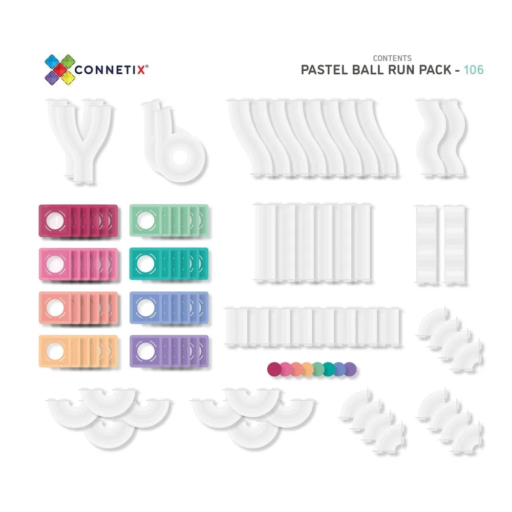 Connetix Pastel 106 piece ball run