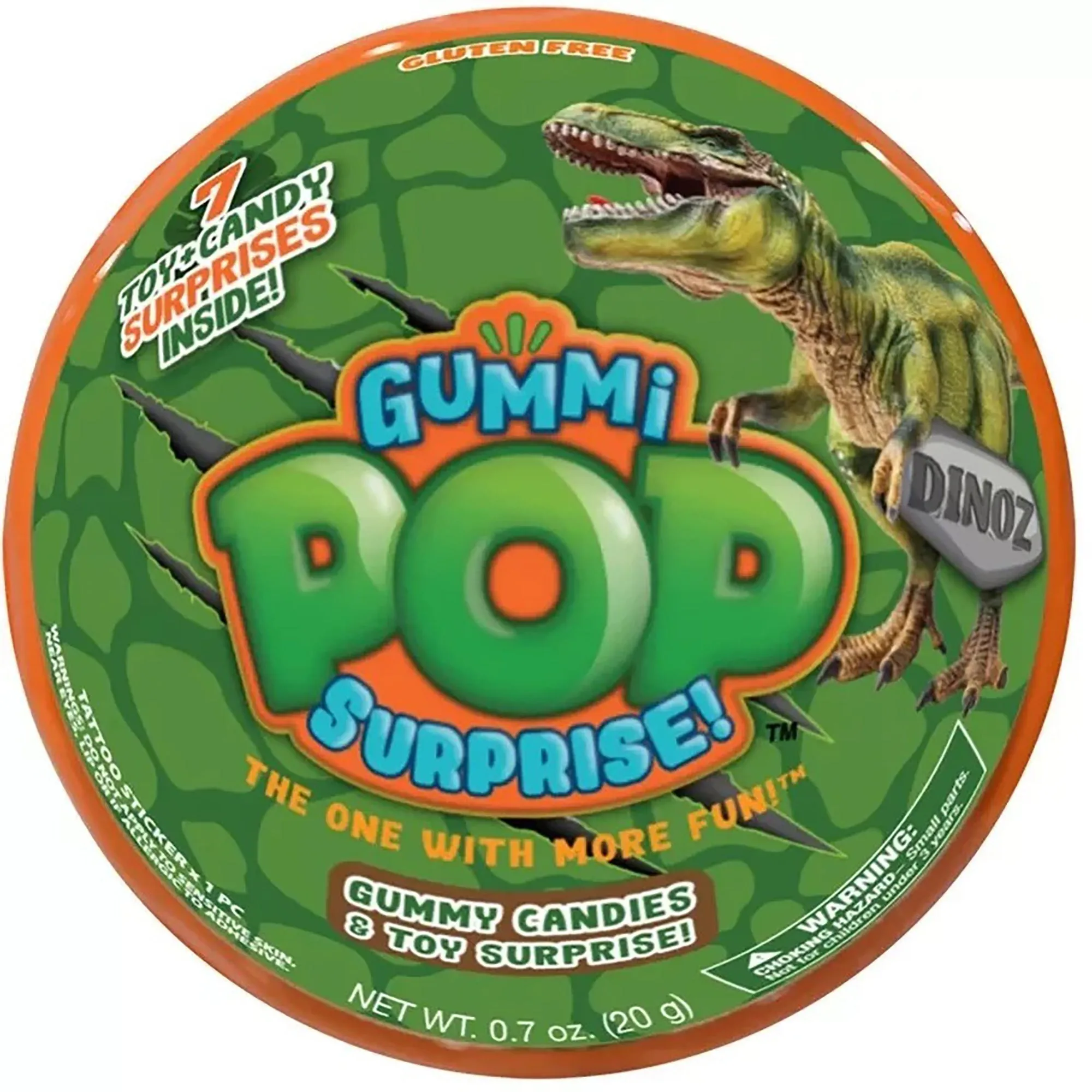 Dinosaur Gummi Pop Surprise Ball 20g, 1 count