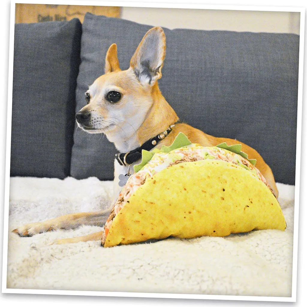 Doggijuana Get the Munchies Refillable Juananip Taco Squeaky Plush Dog Toy