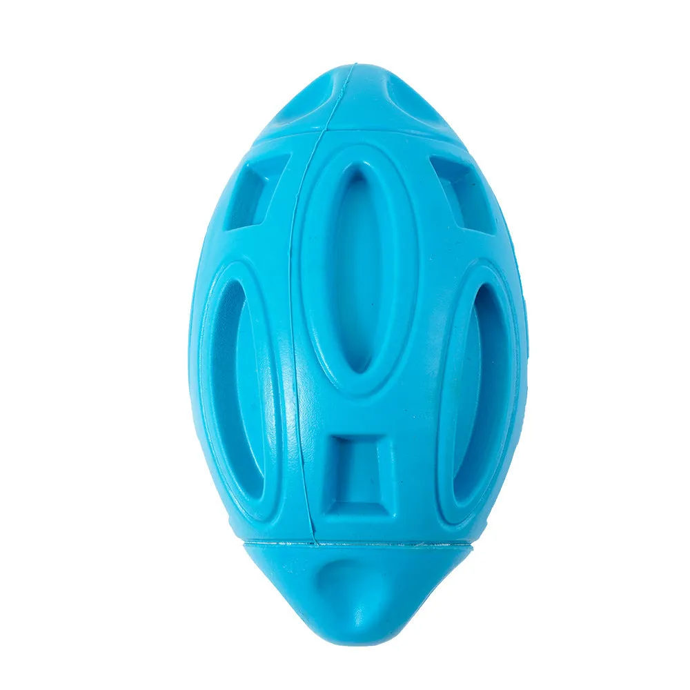 Durable Rubber Squeaky Rugby Dog Ball