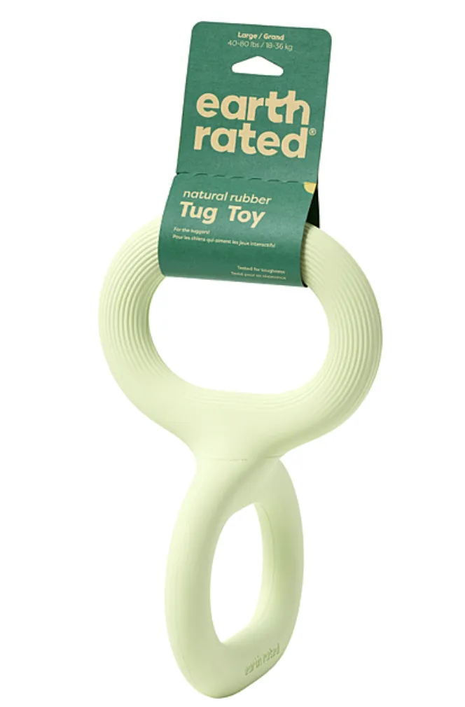 Earth Rated Rubber Tug Toy Green