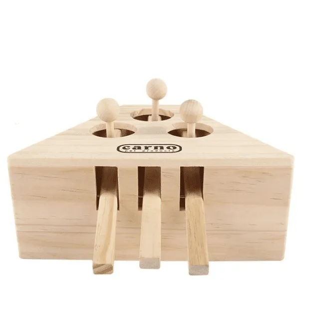 Engaging Wooden Cat and Hamster Interactive Toy