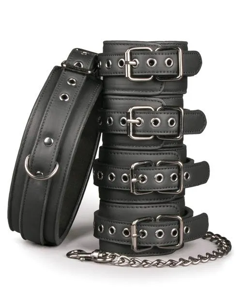 Faux Leather Six Piece Full Restraints Set