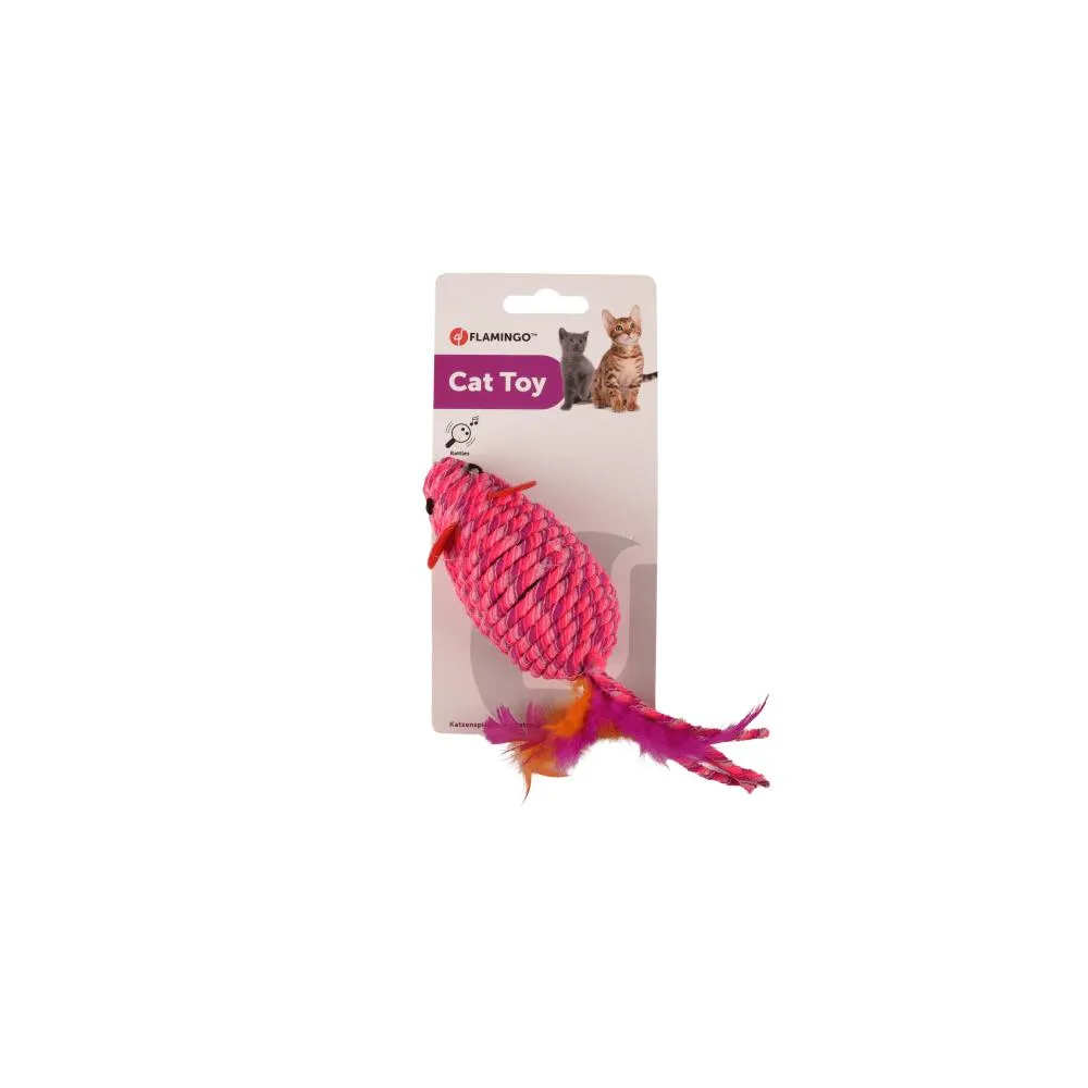 Flamingo Mouse Bibi Pink Cat Toy 21cm