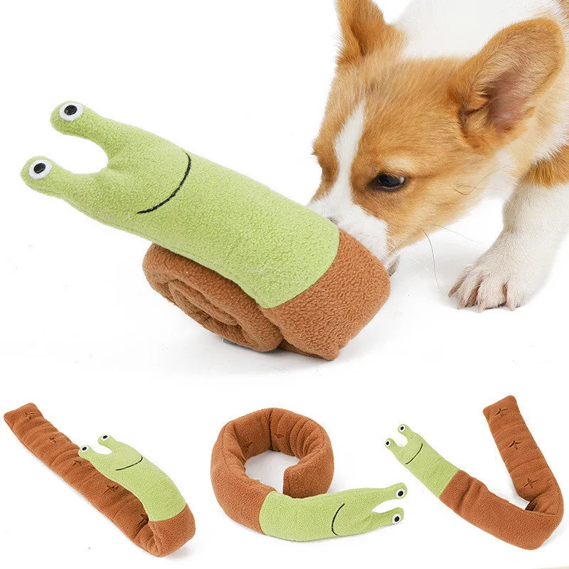 Fleece Interactive Dog Puzzle Snails Toys