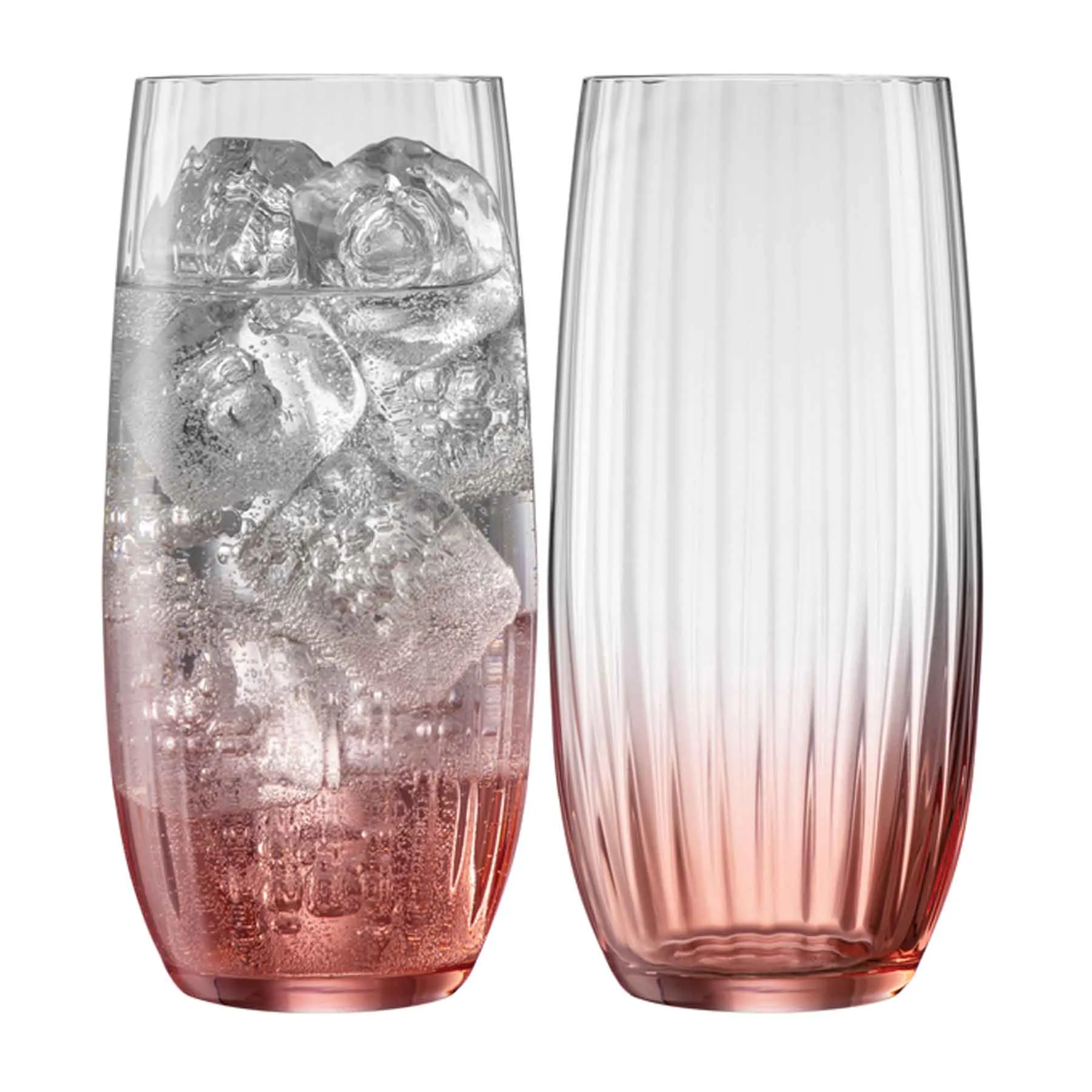 Galway Crystal Erne High Ball Set of 2- Blush