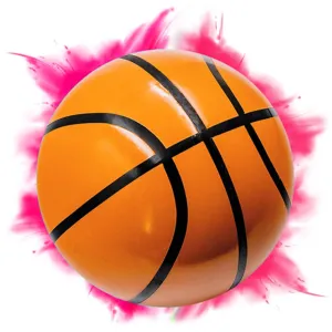 Gender Reveal Pink Powder Basket Ball, 1 Count