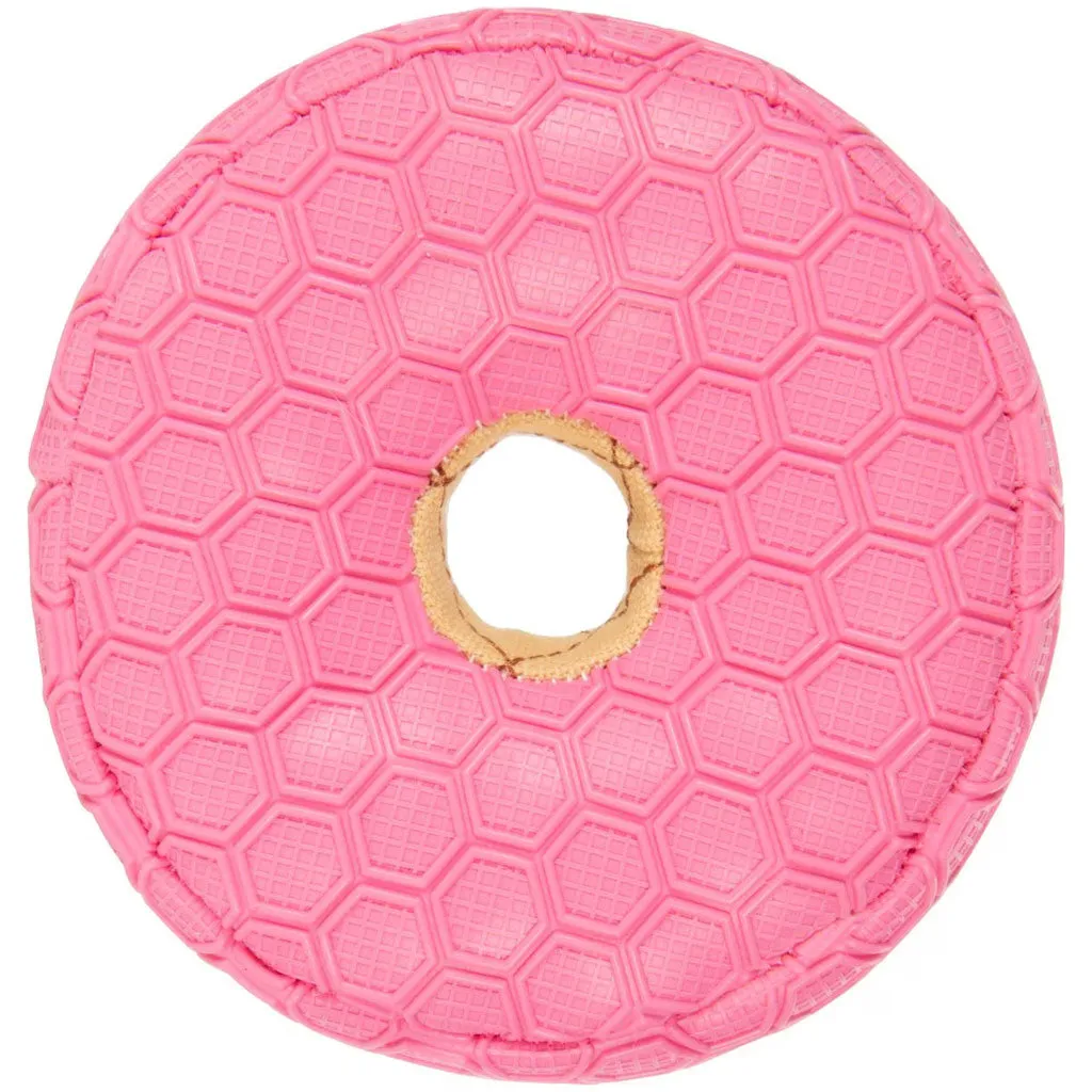 GoDog Tough N Texture Donut Dog Toy, Pink, 5"