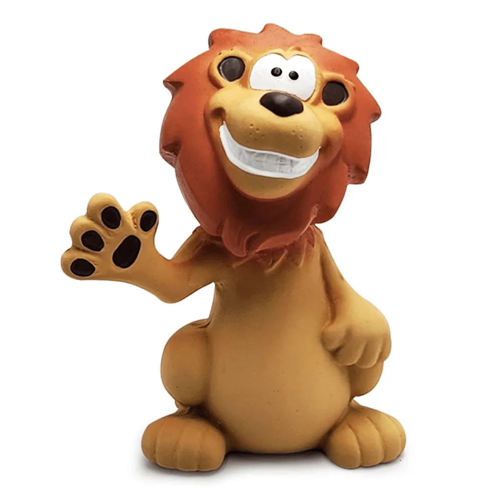 Goofy Tails Latex Squeaky Lion Toy for Dogs