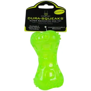 Hyper Pet Dura Squeaks Stick Dog Toy Medium Green 7" X 1.5" X 1.5"