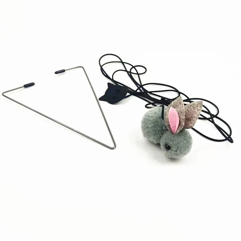 Interactive Hanging Door Cat Toy with Plush Mouse