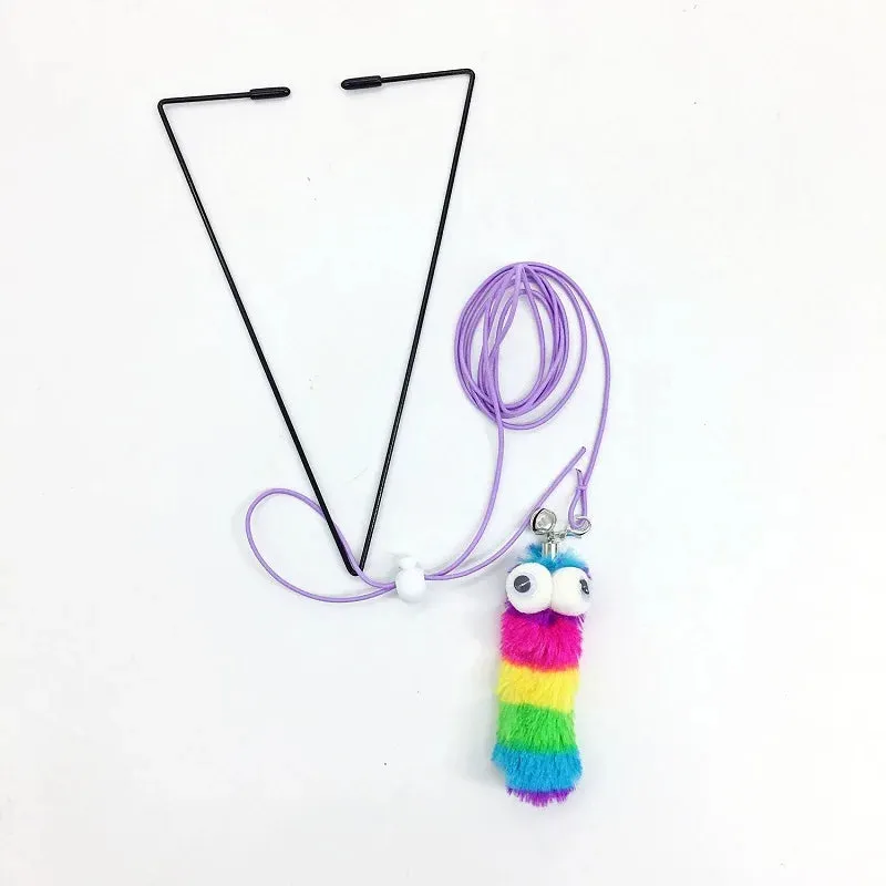 Interactive Hanging Door Cat Toy with Plush Mouse