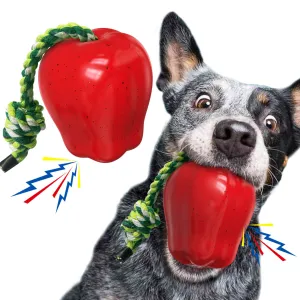 KADTC Dog Chew Toys For Aggressive Chewers Indestructible Tough Durable Squeaky Interactive Puppy Toy Teeth Squeaky Apple Pet Teeth Grinding Toy