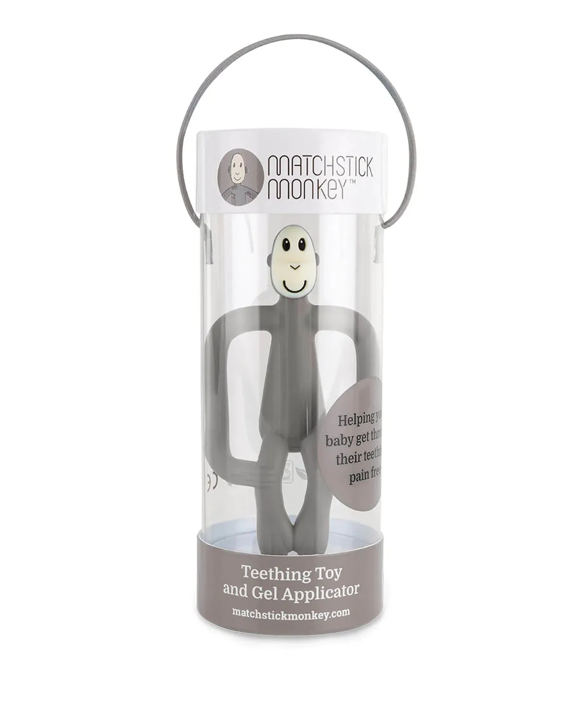 Matchstick Monkey Baby Teething Toy - Original Grey