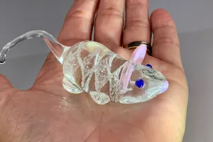 Mouse Figurine with Cremation Ash