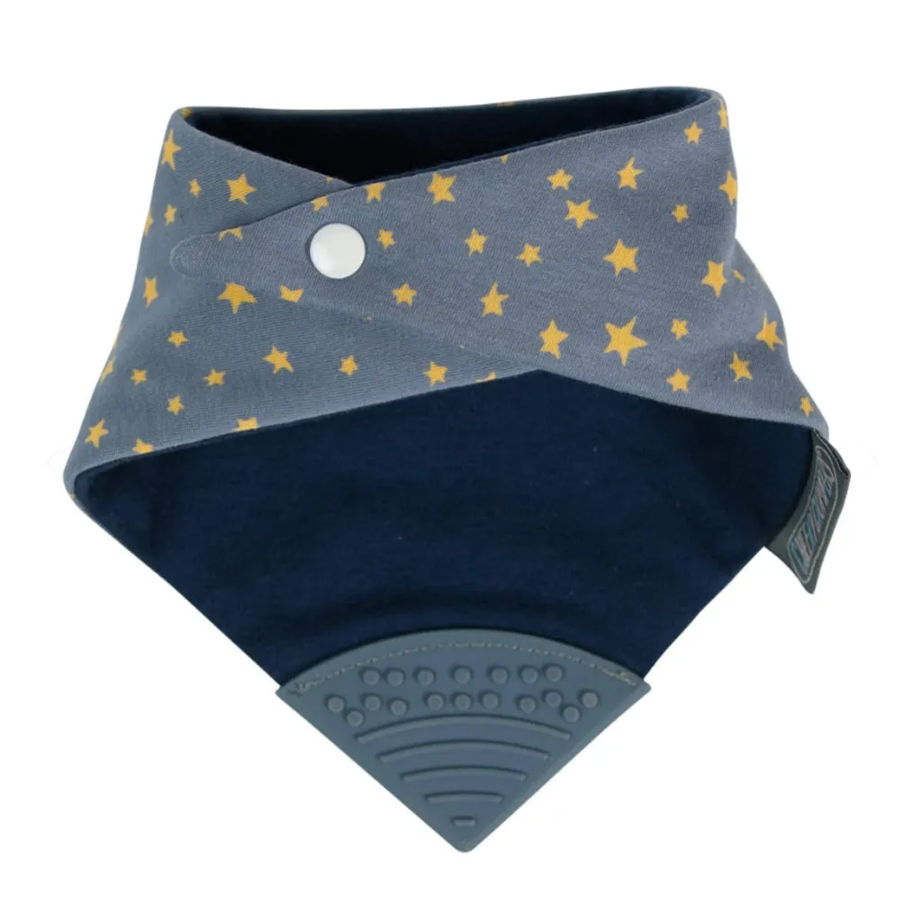 Neckerchew Teething Dribble Bib - Midnight Stars