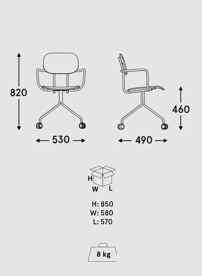 New School  Chair Fixed Base Plywood Seating (Customizable)