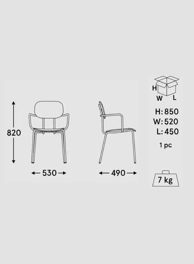 New School Upholstered Chair with 4-Legged Base (Customizable)