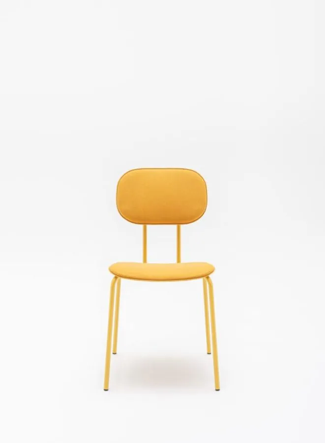 New School Upholstered Chair with 4-Legged Base (Customizable)