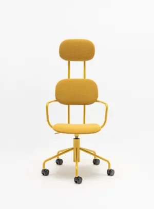 New School Upholstered Chair with Headrest and Height Adjustment (Customizable)