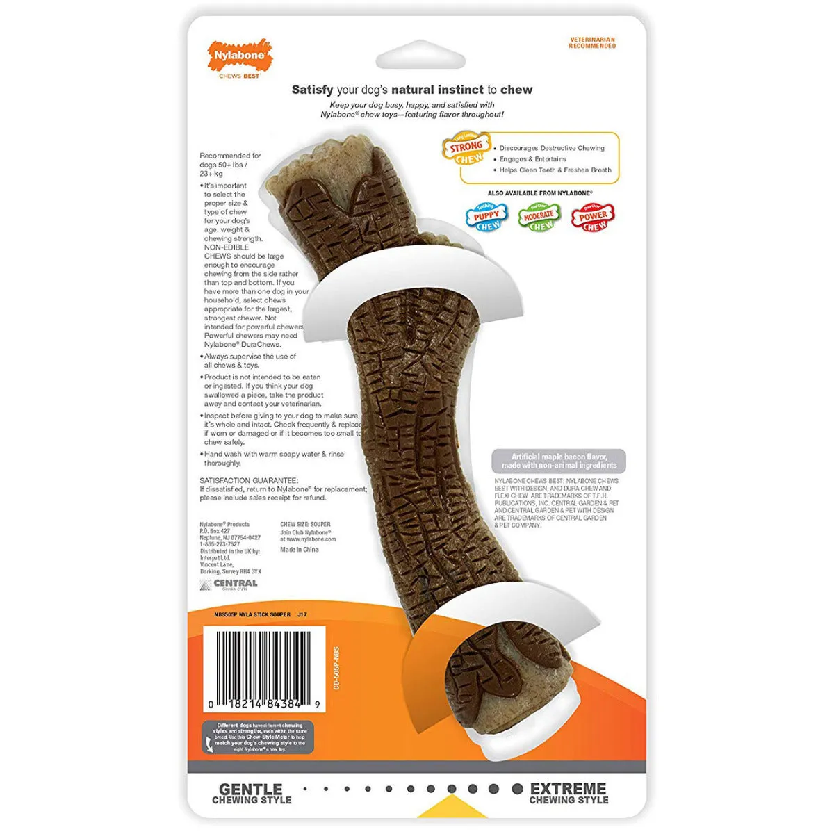 Nylabone Strong Chew Stick Maple Bacon Souper