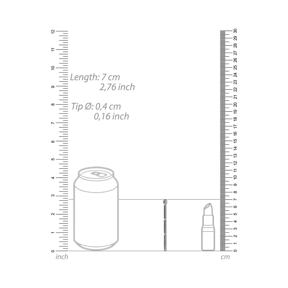Ouch! Urethral Sounding Stainless Steel Tier Stick 4mm