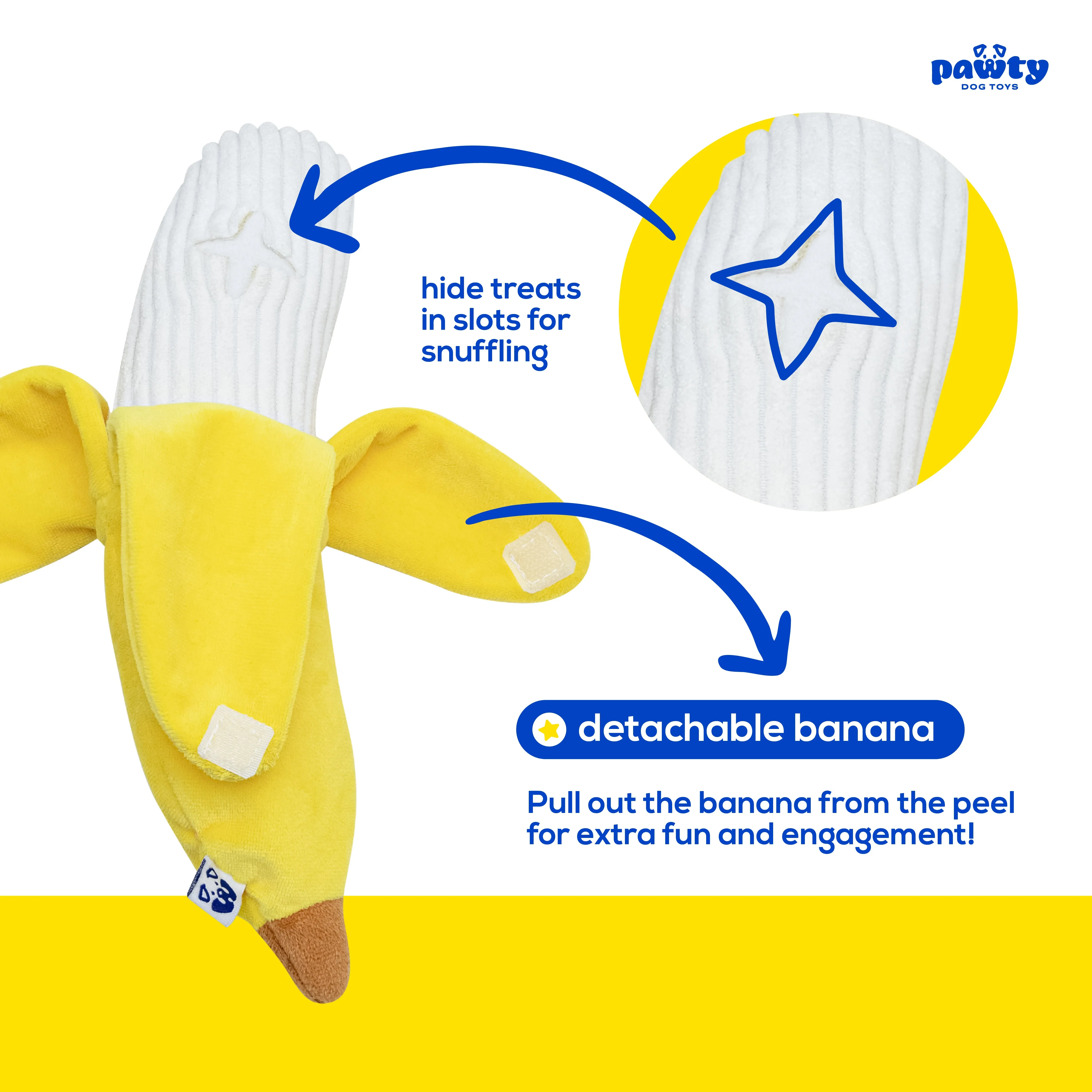 PEELABLE BANANA INTERACTIVE DOG TOY