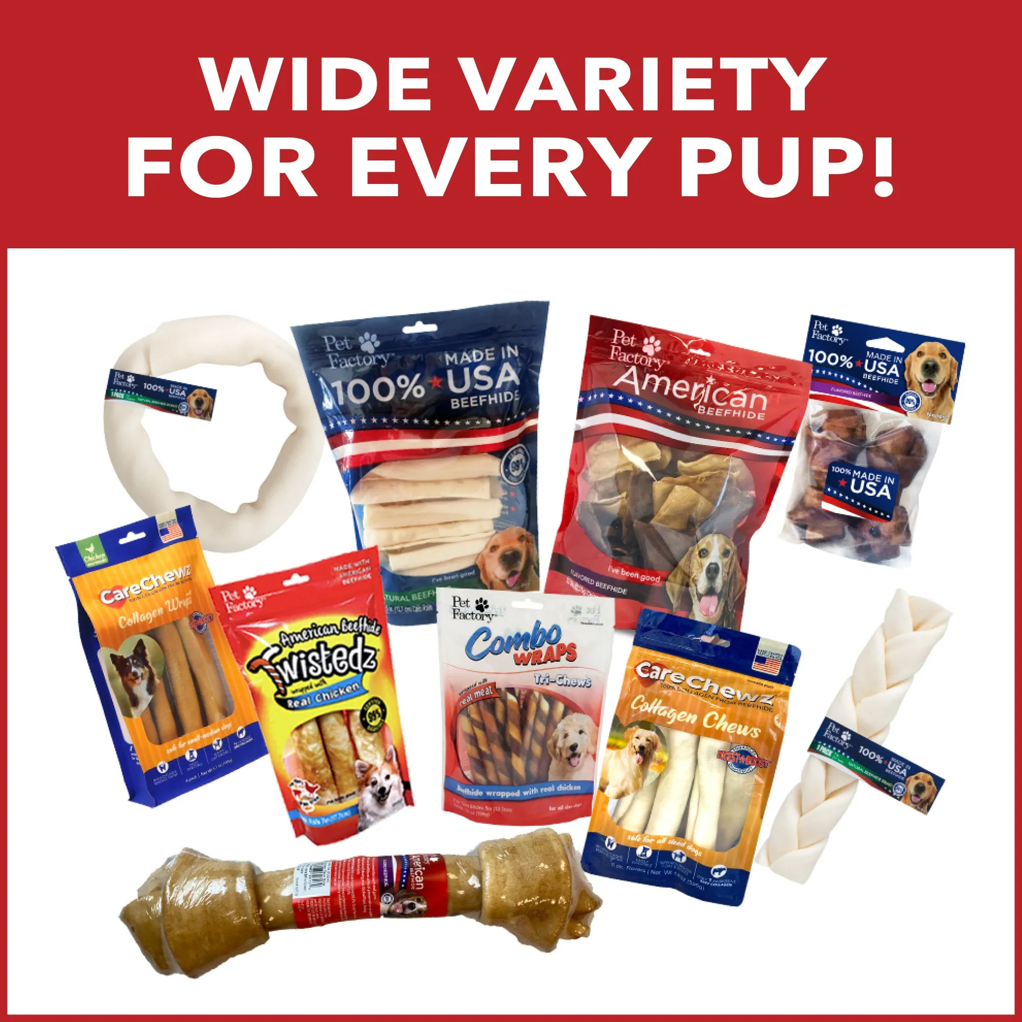 Pet Factory - American Beefhide Bone - Flavored Dog Treats