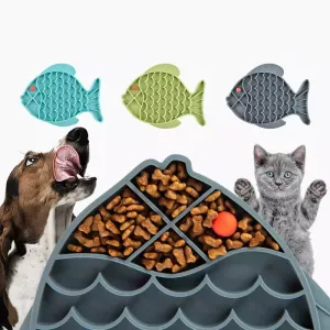 Pet Licking Mat Portable Anxiety Relief Dog Lick Pad Cup Bowl Transfer Plate Dog Slow Feeder Silicone Pet Bath Products Cat Bowl