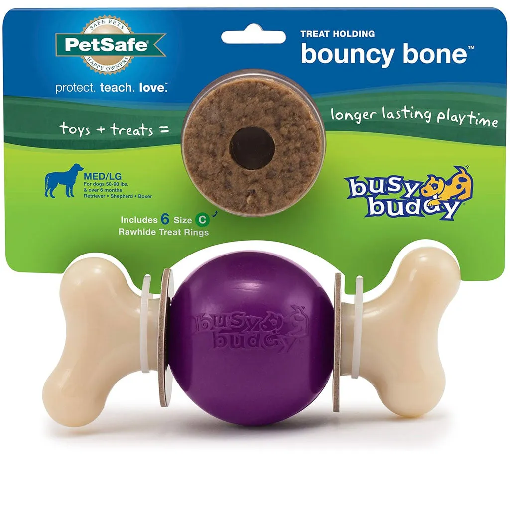 Petsafe Busy Buddy Bouncy Bone Treat Dispenser Dog Chew Toy