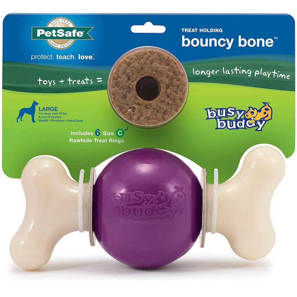 Petsafe Busy Buddy Bouncy Bone Treat Dispenser Dog Chew Toy