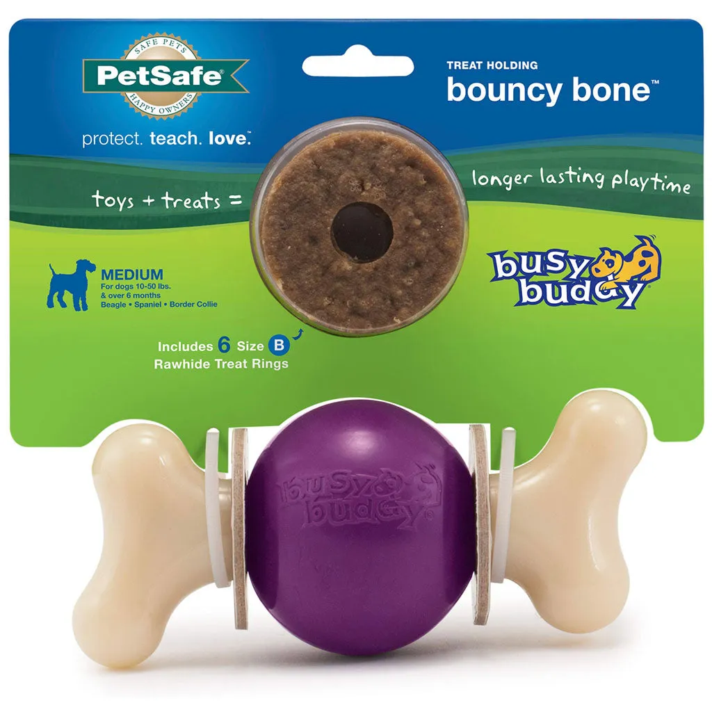 Petsafe Busy Buddy Bouncy Bone Treat Dispenser Dog Chew Toy