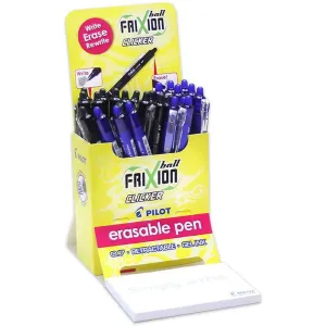 Pilot Frixion Erasable Gel Ink Retractable Pen 0.7Mm Black And Blue Display 24