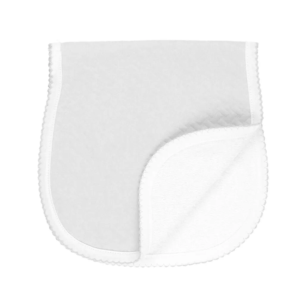 Pique Bone Large Burp Pad Grey