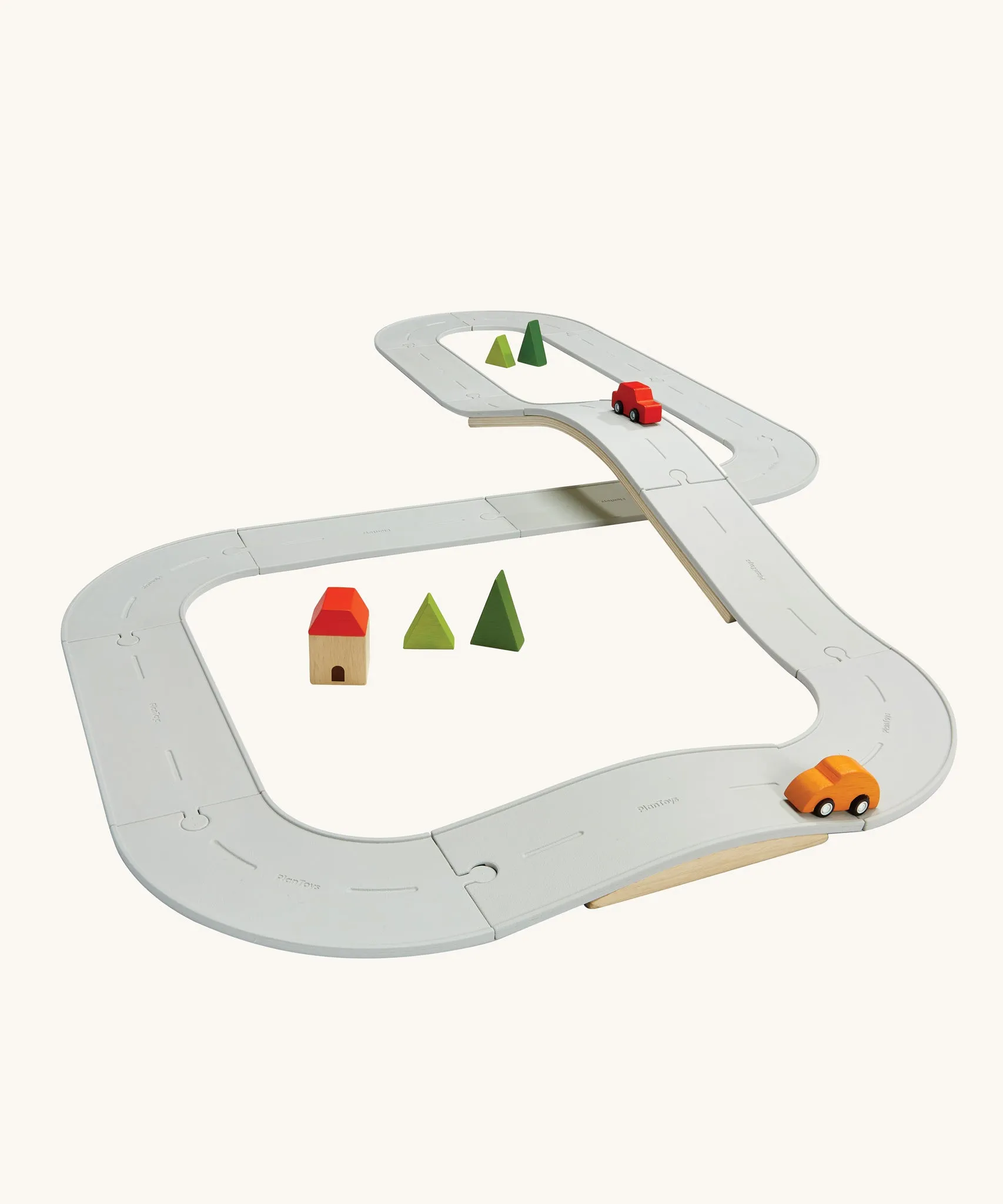 Plan Toys Rubber Road and Rail Set - Large