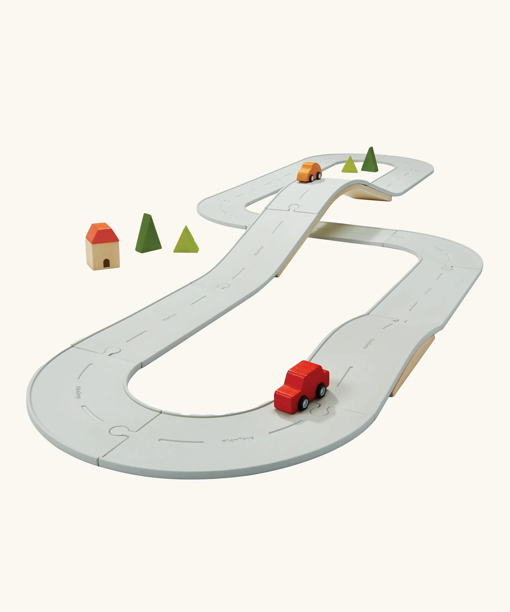 Plan Toys Rubber Road and Rail Set - Large