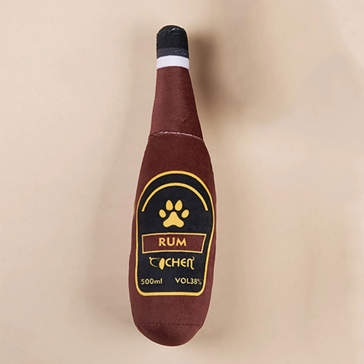 Plush Squeaky Wine Bottle Dog Toy