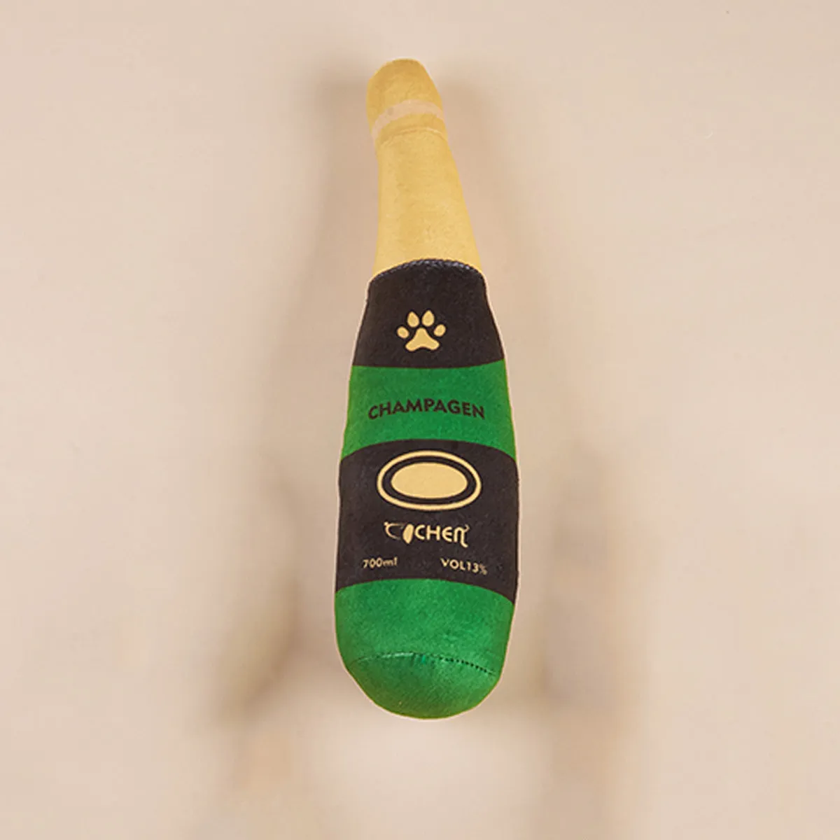 Plush Squeaky Wine Bottle Dog Toy