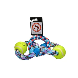 Rope Toy - 3 Rings with 2 Balls