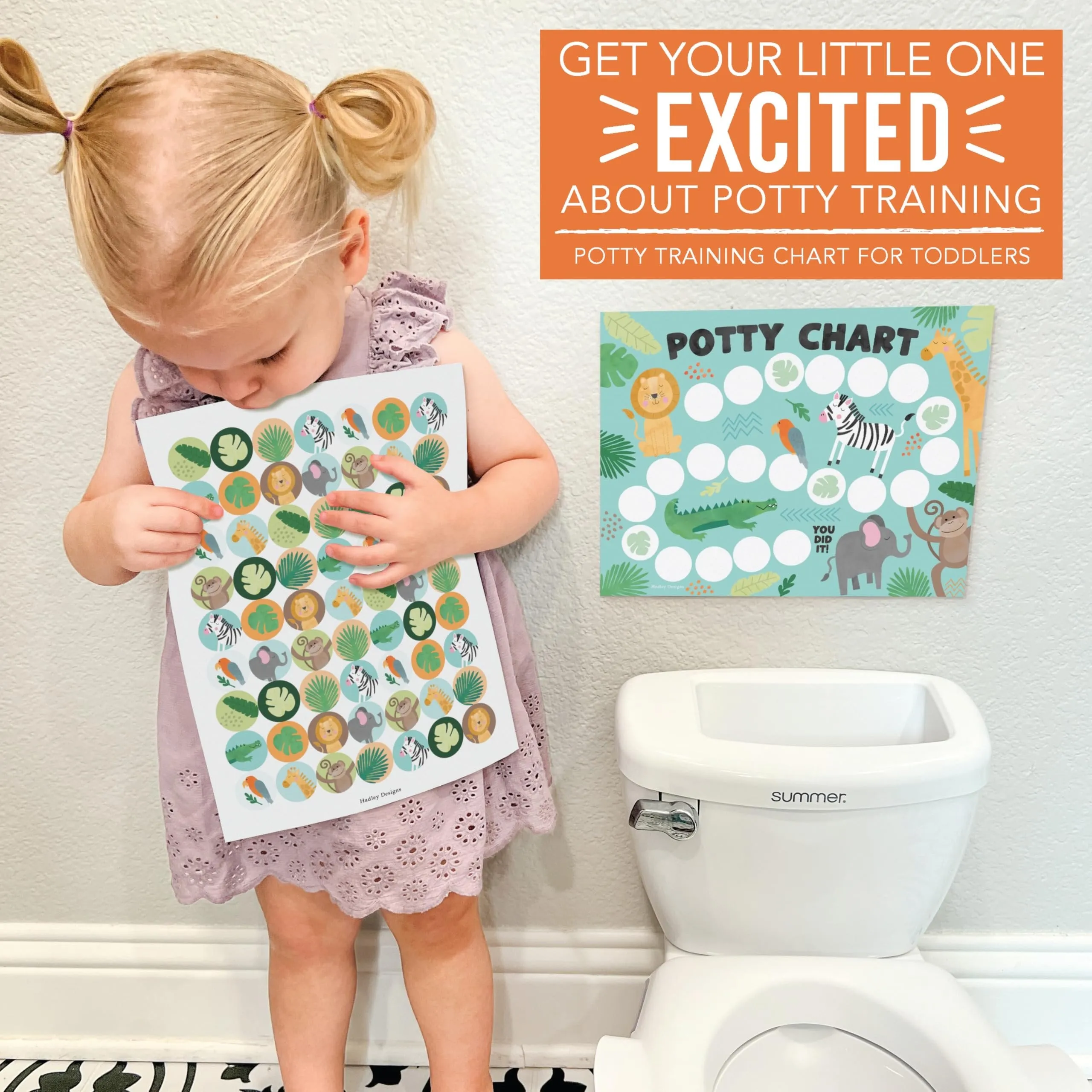 Safari Potty Training Chart | Sticker Charts | Early Education