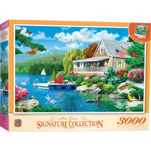 Signature Collection - Lakeside Memories 3000 Piece Jigsaw Puzzle - Flawed