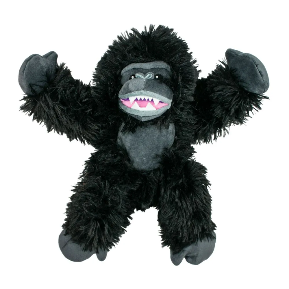 Squeaky Plush Dog Toy: Gorilla Rope Body