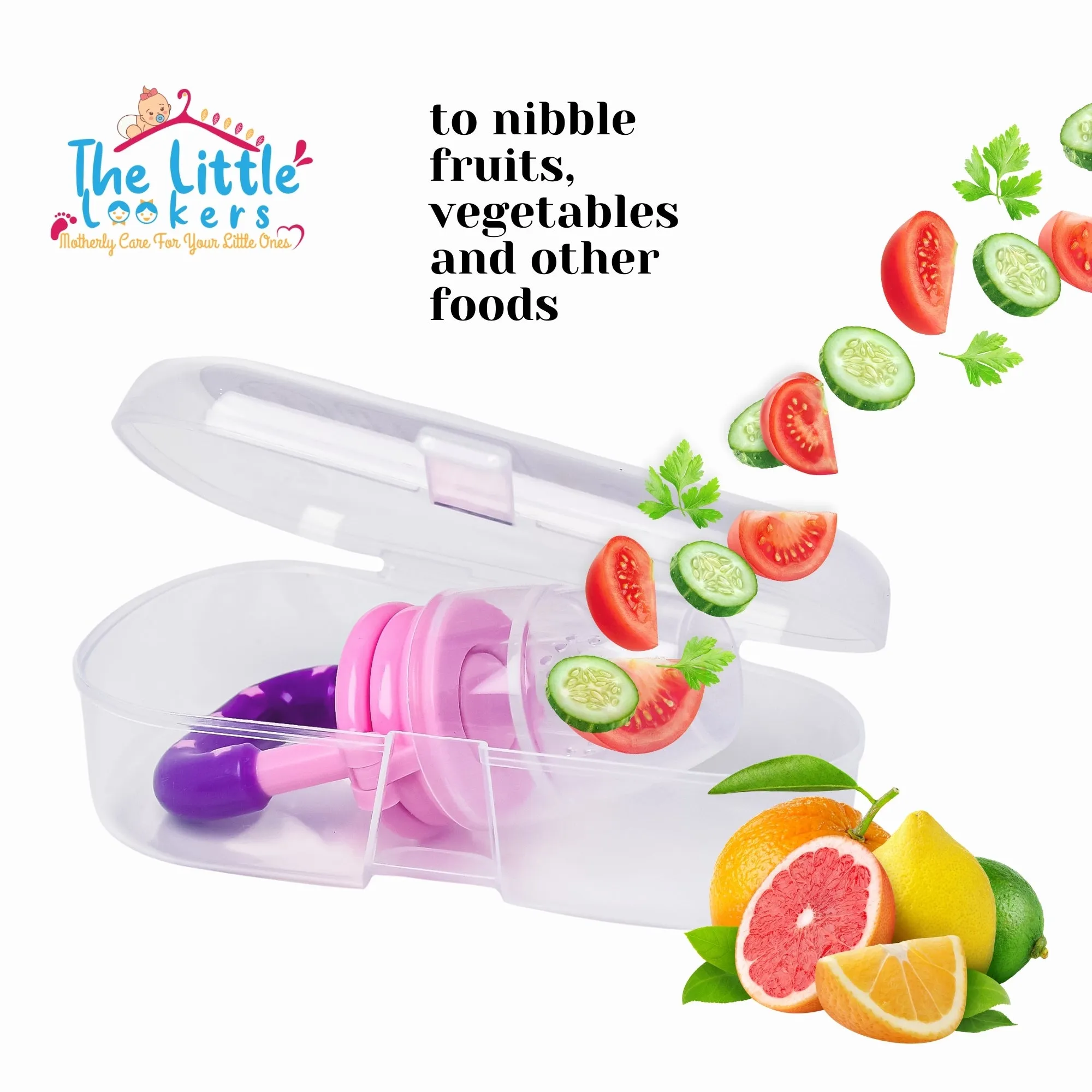 THE LITTLE LOOKERS Fruit/Food Feeder/Pacifier/Nibbler with Silicon Mesh in Box Packing